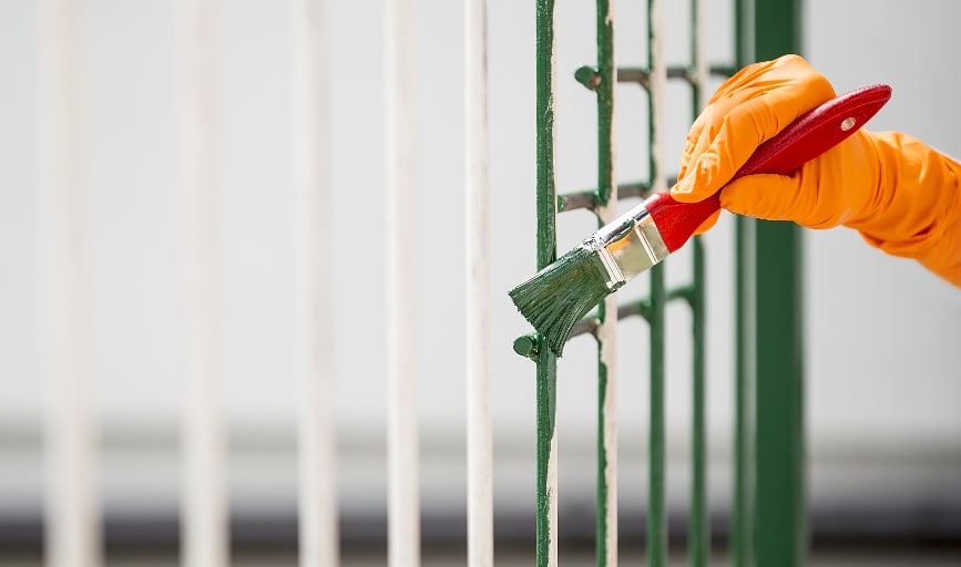 Metal Fence Painting
